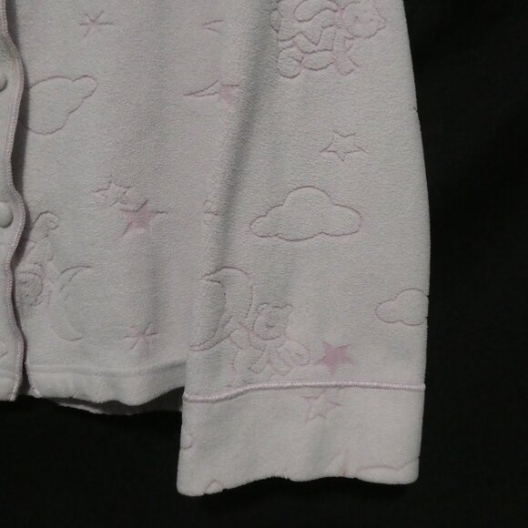 CELESTE | large | Adorable Fleece Light Pink Teddy Bear and Cloud Pajama Shirt - Picture 8 of 16